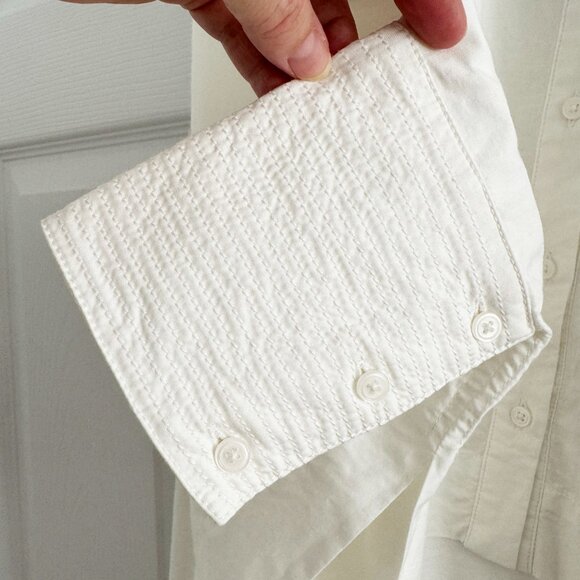 Lauren Bagliore Oversize White Shirt, size Small - Picture 5 of 10